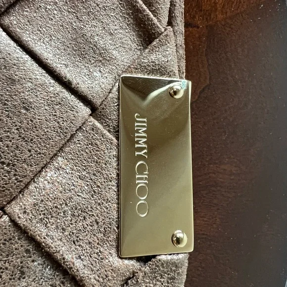 Jimmy Choo Woven Suede Clutch - Picture 2 of 11